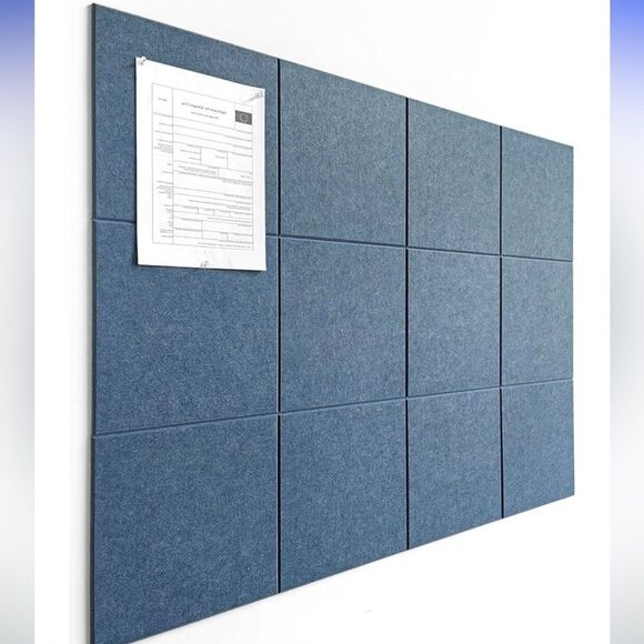 Large Cork Board Alternative - 47"x35" 12 Pack Felt Wall Tiles
Ocean Blue - Picture 1 of 7
